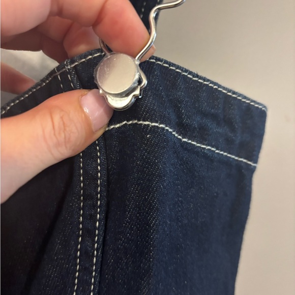 WeWoreWhat Bustier Wide Leg Jumpsuit Overalls in Indigo Denim Size 2 NWT - Picture 5 of 8